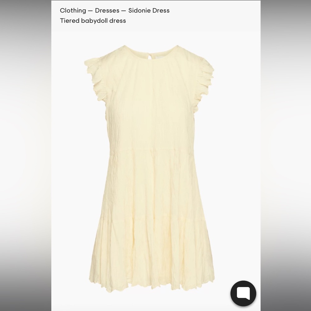 Aritzia Sidonie Tiered Babydoll Dress - Pale Yellow